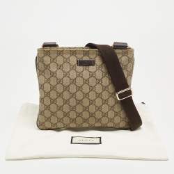 Gucci Beige GG Supreme Canvas Crossbody Bag