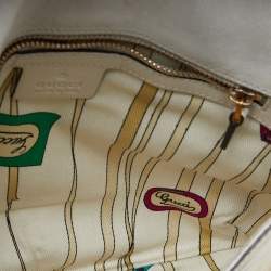 Pre Owned Gucci Yellow Patent Leather Wave Flap Bag