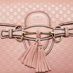 Gucci Pink Microguccisima Leather Medium Emily Shoulder Bag