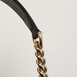 Pre Owned Gucci Black Leather Medium Soho Chain Tote