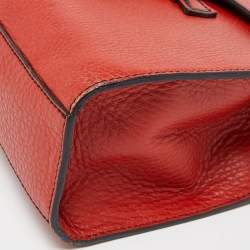 Pre Owned Gucci Coral Red Leather Medium Emily Shoulder Bag