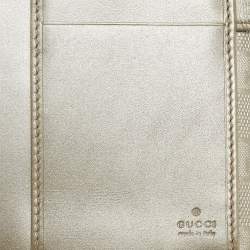 Gucci Metallic GG Imprime and Leather Interlocking G Continental Wallet