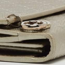 Gucci Metallic GG Imprime and Leather Interlocking G Continental Wallet