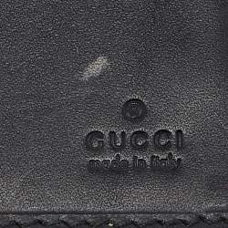 Gucci Beige/Black GG Crystal Canvas and Leather Continental Wallet