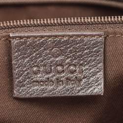 Pre Owned Gucci Beige/Brown GG Canvas and Leather Princy Tote 