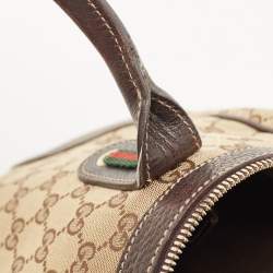 Pre Owned Gucci Beige/Brown GG Canvas and Leather Princy Tote 