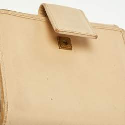 Gucci Cream Leather French Wallet