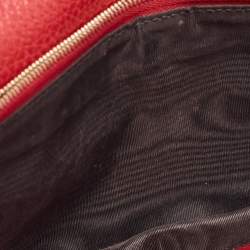 Gucci Red Leather Betty Wallet on Chain