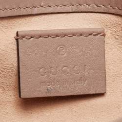 Gucci Beige Matelassé Leather Super Mini GG Marmont Shoulder Bag