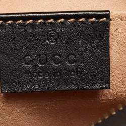 Gucci Black Matelassé Leather Small GG Marmont Camera Bag
