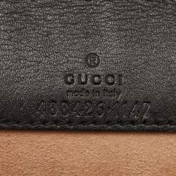 Gucci Black Matelassé Leather GG Marmont Wallet On Chain