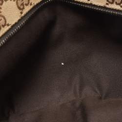 Pre Owned Gucci Brown/Beige GG Canvas and Leather Belt Bag
