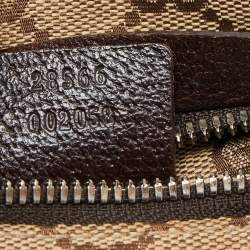 Pre Owned Gucci Brown/Beige GG Canvas and Leather Belt Bag