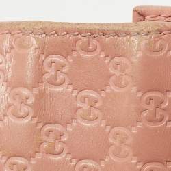 Gucci Pink Microgucissima Leather Flap Continental Wallet