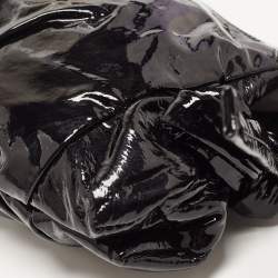 Pre Owned Gucci Black Patent Leather Hysteria Clutch