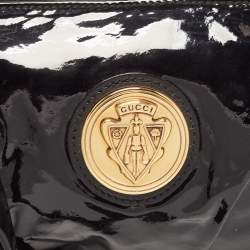 Pre Owned Gucci Black Patent Leather Hysteria Clutch