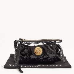 Pre Owned Gucci Black Patent Leather Hysteria Clutch