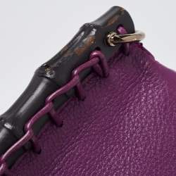 Pre Owned Gucci Purple Leather Nouveau Fringe Crossbody Bag