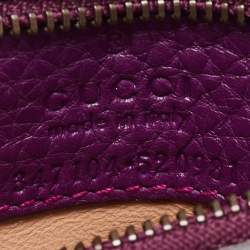 Pre Owned Gucci Purple Leather Nouveau Fringe Crossbody Bag