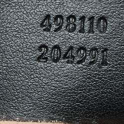 Pre Owned Gucci Black Matelassé Leather Small GG Marmont Top Handle Bag