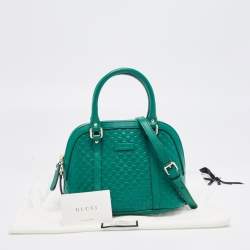 مملوكة مسبقًا Gucci Green Microguccissima Leather  Mini Nice Dome Bag