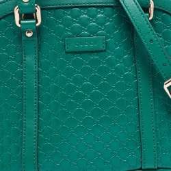مملوكة مسبقًا Gucci Green Microguccissima Leather  Mini Nice Dome Bag
