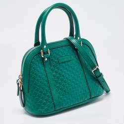 مملوكة مسبقًا Gucci Green Microguccissima Leather  Mini Nice Dome Bag
