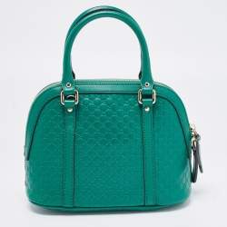 مملوكة مسبقًا Gucci Green Microguccissima Leather  Mini Nice Dome Bag