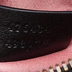 Pre Owned Gucci Black Matelassé Velvet GG Marmont Belt Bag