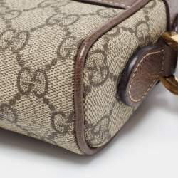 Gucci Beige GG Supreme Canvas and Leather Mini Ophidia Crossbody Bag
