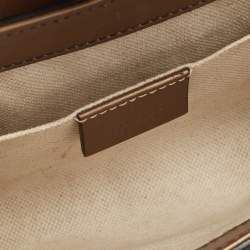 Pre Owned Gucci Bronze Guccissima Patent Leather Mini Emily Chain Shoulder Bag