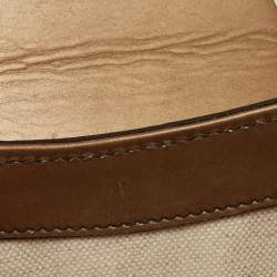 Pre Owned Gucci Bronze Guccissima Patent Leather Mini Emily Chain Shoulder Bag