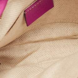 Pre Owned Gucci Fuchsia Leather Mini Soho Disco Chain Crossbody Bag