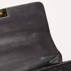 Pre Owned Gucci Black Guccissima Leather Small Padlock Shoulder Bag