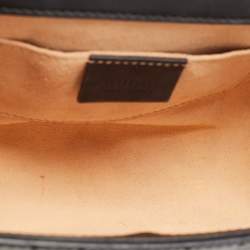 Pre Owned Gucci Black Guccissima Leather Small Padlock Shoulder Bag