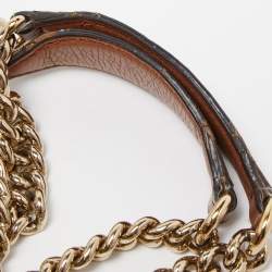 Pre Owned Gucci Brown Leather Medium Soho Chain Shoulder Bag