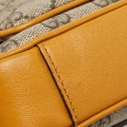 Pre Owned Gucci Tricolor GG Supreme Canvas and Leather Padlock Shoulder Bag