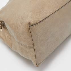 Pre Owned حقيبة يد توتس غوتشي سوهو جلد ذهبي فاتح محببة بسلسلة متوسطة 