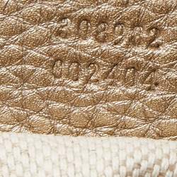 Pre Owned حقيبة يد توتس غوتشي سوهو جلد ذهبي فاتح محببة بسلسلة متوسطة 