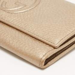 Gucci Gold Leather Soho Continental Wallet