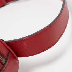 Pre Owned Gucci Red Matelasse Leather GG Marmont Belt Bag