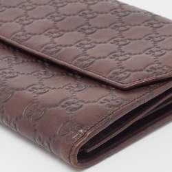 Pre Owned Gucci Brown Guccissima Leather Organizer Clutch