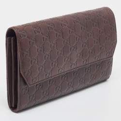 Pre Owned Gucci Brown Guccissima Leather Organizer Clutch