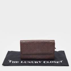 Pre Owned Gucci Brown Guccissima Leather Organizer Clutch
