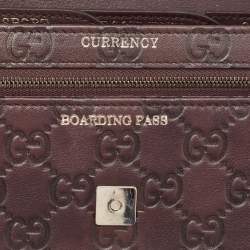 Pre Owned Gucci Brown Guccissima Leather Organizer Clutch