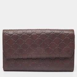 Pre Owned Gucci Brown Guccissima Leather Organizer Clutch
