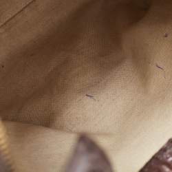 Pre Owned Gucci Beige/Brown GG Canvas and Leather Medium GG Running Hobo       