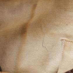 Pre Owned Gucci Beige/Brown GG Canvas and Leather Medium GG Running Hobo       