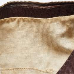 Pre Owned Gucci Beige/Brown GG Canvas and Leather Medium GG Running Hobo       