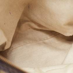 Pre Owned Gucci Beige/Brown GG Canvas and Leather Medium GG Running Hobo       